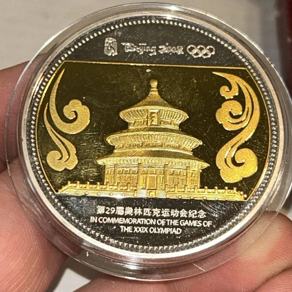 2008 Beijing Olympic Games Flower-Shaped Mascots Commemorative Coin Medallion C4